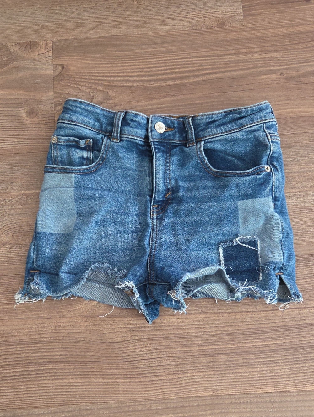 Girls High Waist Jean Shorts